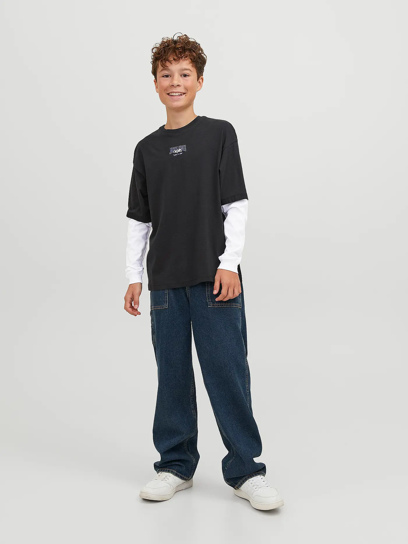 JACK & JONES | Jungen Langarmshirt JORTRIBECA | schwarz